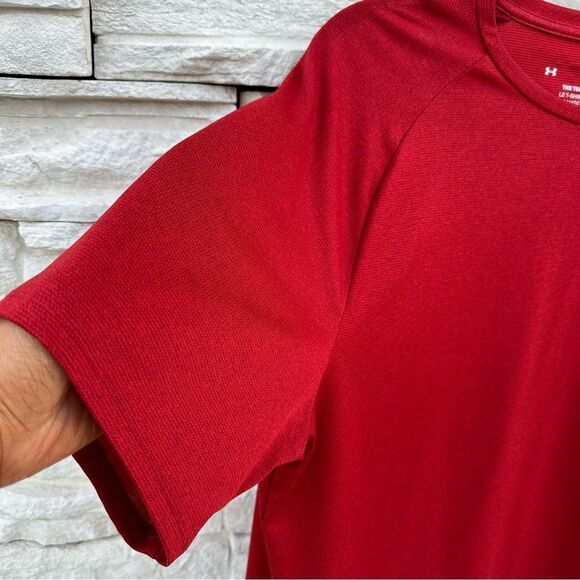 Under Armour The Tech Tee Mens XL Red Short Sleeve Athletic Shirt - Picture 3 of 5